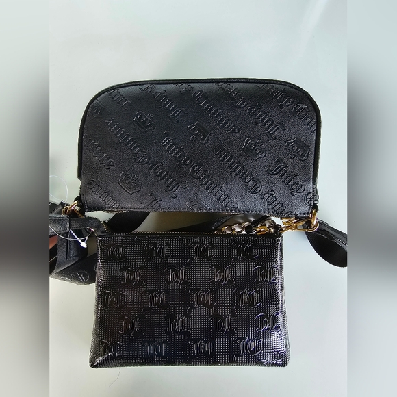 NWT Juicy Couture Crossbody Double Trouble Licorice Crown - Picture 3 of 9